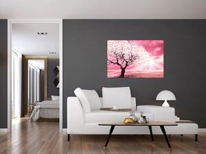 Ružičasta slika stabla (90x60 cm)