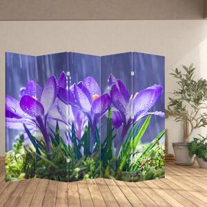 Paravan - Cvijeće na kiši (210x170 cm)