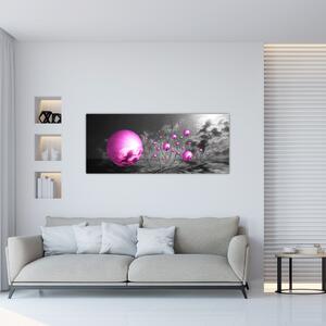 Slika ružičastih kugli (120x50 cm)