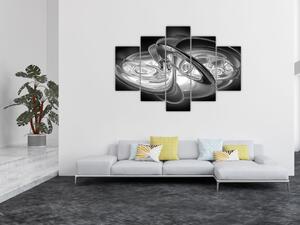 Slika moderne sive apstrakcije (150x105 cm)