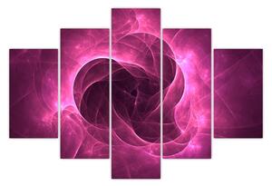 Slika moderne ružičaste apstrakcije (150x105 cm)