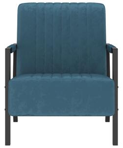VidaXL Fotelja od baršuna plava