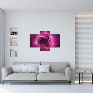 Slika moderne ružičaste apstrakcije (90x60 cm)