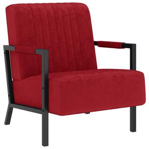 VidaXL Fotelja od baršuna crvena boja vina