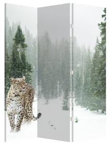 Paravan - Leopard u snijegu (126x170 cm)