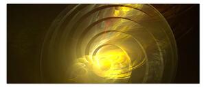 Slika žute apstraktne spirale (120x50 cm)