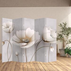 Paravan - Bijelo cvijeće (210x170 cm)
