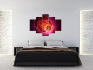 Moderna slika ružičaste apstrakcije (150x105 cm)