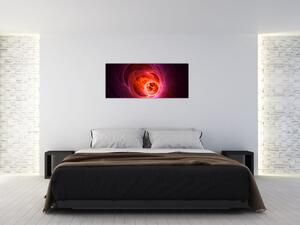 Moderna slika ružičaste apstrakcije (120x50 cm)