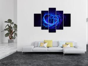 Slika plavog apstraktog klupka (150x105 cm)