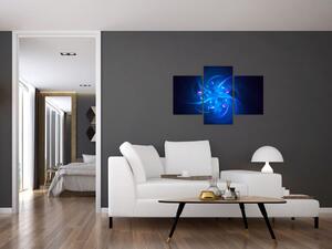Moderna slika plave apstrakcije (90x60 cm)