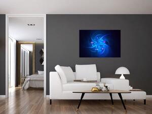 Moderna slika plave apstrakcije (90x60 cm)