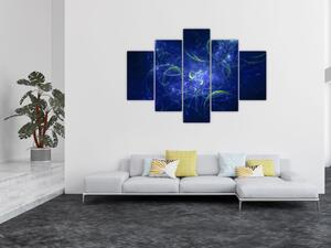 Slika - plava apstrakcija (150x105 cm)