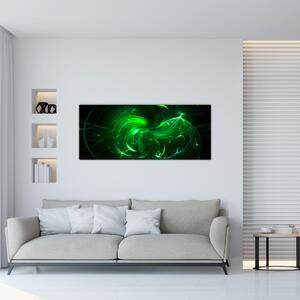 Slika - zelena apstrakcija (120x50 cm)