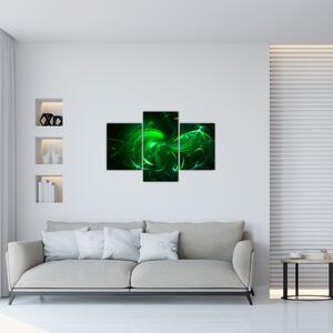 Slika - zelena apstrakcija (90x60 cm)