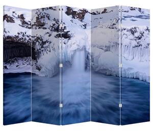 Paravan - Vodopad zimi (210x170 cm)