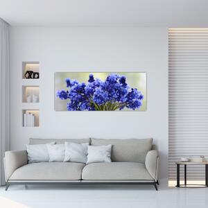 Slika buketa plavog cvijeća (120x50 cm)