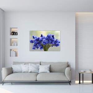 Slika buketa plavog cvijeća (90x60 cm)