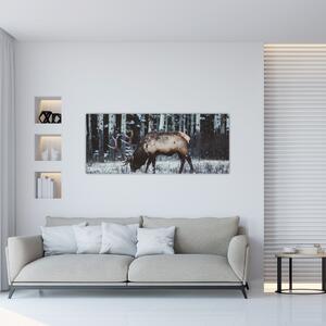 Slika - jelen zimi (120x50 cm)