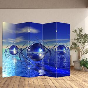 Paravan - Apstrakcija - voda (210x170 cm)