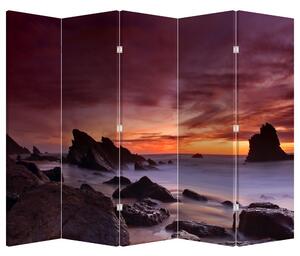 Paravan - Zalazak sunca na obali (210x170 cm)