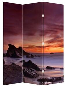 Paravan - Zalazak sunca na obali (126x170 cm)