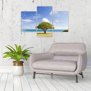 Slika plaže s drvetom (90x60 cm)