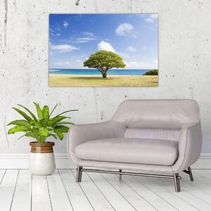 Slika plaže s drvetom (90x60 cm)