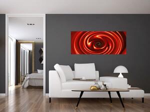 Apstraktna slika - crvena spirala (120x50 cm)