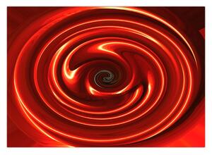 Apstraktna slika - crvena spirala (70x50 cm)