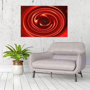 Apstraktna slika - crvena spirala (90x60 cm)