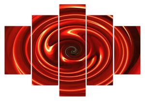 Apstraktna slika - crvena spirala (150x105 cm)