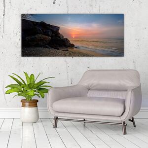 Slika zalaska sunca na plaži (120x50 cm)