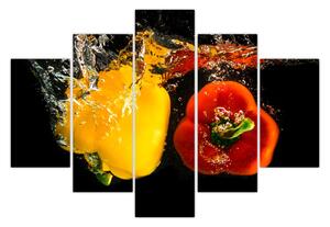 Slika - paprike u vodi (150x105 cm)