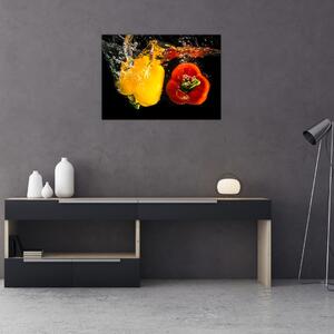 Slika - paprike u vodi (70x50 cm)