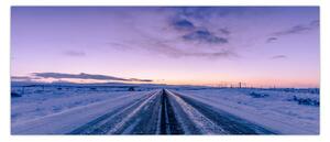 Slika ceste zimi (120x50 cm)