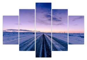 Slika ceste zimi (150x105 cm)