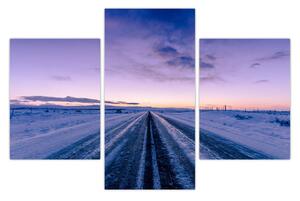 Slika ceste zimi (90x60 cm)