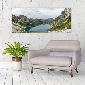 Slika jezera u planinama (120x50 cm)