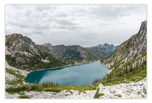 Slika jezera u planinama (90x60 cm)