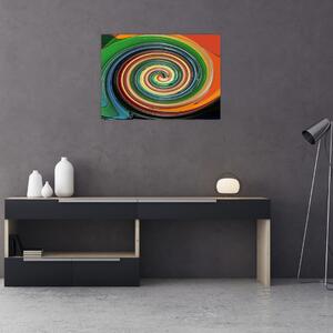 Apstraktna slika - spirala u boji (70x50 cm)