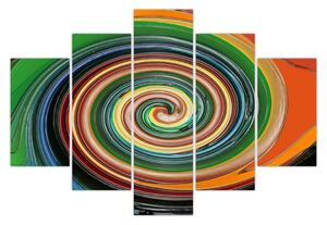 Apstraktna slika - spirala u boji (150x105 cm)