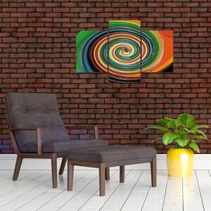 Apstraktna slika - spirala u boji (90x60 cm)