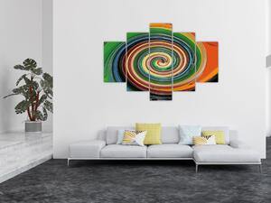 Apstraktna slika - spirala u boji (150x105 cm)