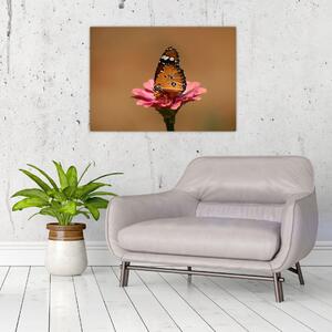 Slika leptira na cvijetu (70x50 cm)