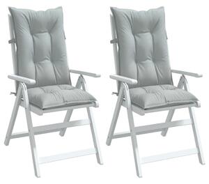 VidaXL Jastuci za stolice 2 kom svjetlosivi 120x50x7 cm od tkanine