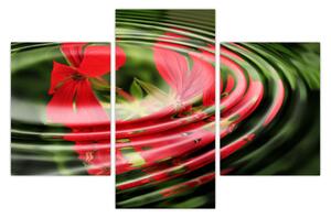 Apstraktna slika - cvijeće u valovima (90x60 cm)
