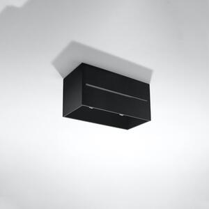 Crna stropna svjetiljka s metalnim sjenilom 10x20 cm Lorum – Nice Lamps