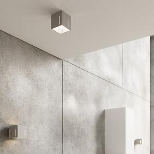 Siva stropna svjetiljka s metalnim sjenilom 10x10 cm Pax – Nice Lamps