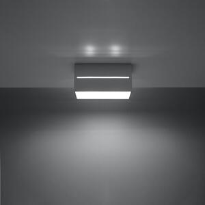 Siva stropna svjetiljka s metalnim sjenilom 10x20 cm Lorum – Nice Lamps